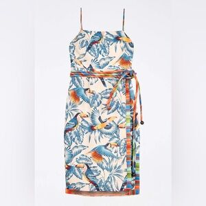 Flying Toucans Open Back Midi Dress